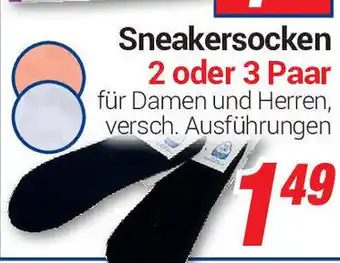 CENTERSHOP Sneakersocken 2 oder 3 Paar Angebot