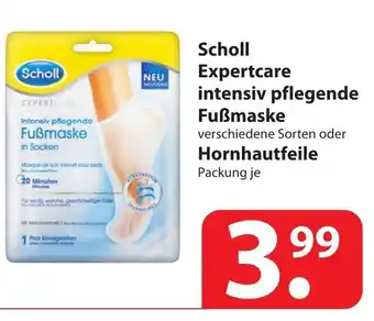 Famila Nord Ost Scholl Expertcare intensiv pflegende Fußmaske oder Hornhautfeile Angebot