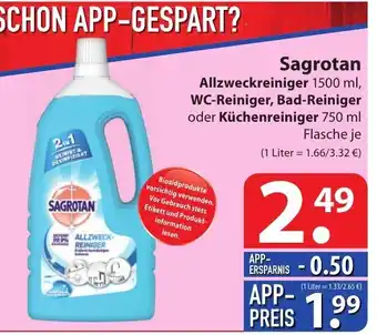 Famila Nord Ost Sagrotan Allzweckreiniger 1500ml, WC Reiniger, Bad Reiniger oder Küchenreiniger 750ml Angebot