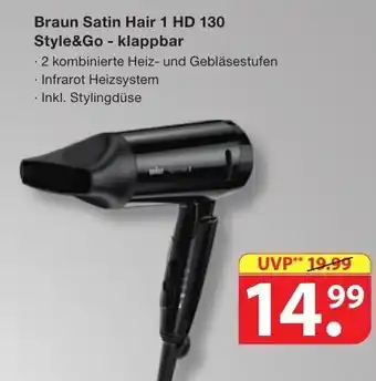 Famila Nord Ost Braun Satin Hair 1 HD 130 Style&Go klappbar Angebot