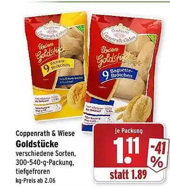 Wasgau Coppenrath & wiese goldstücke Angebot