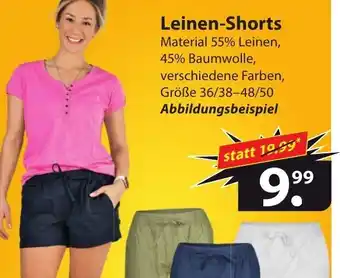 Famila Nord Ost Leinen Shorts Angebot