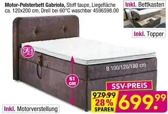 Möbel Boss Motor Polsterbett Gabriola Angebot
