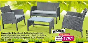 Möbel Boss Lounge Set 4 tlg Angebot