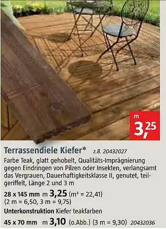 Bauhaus Terrassendiele Kiefer Angebot