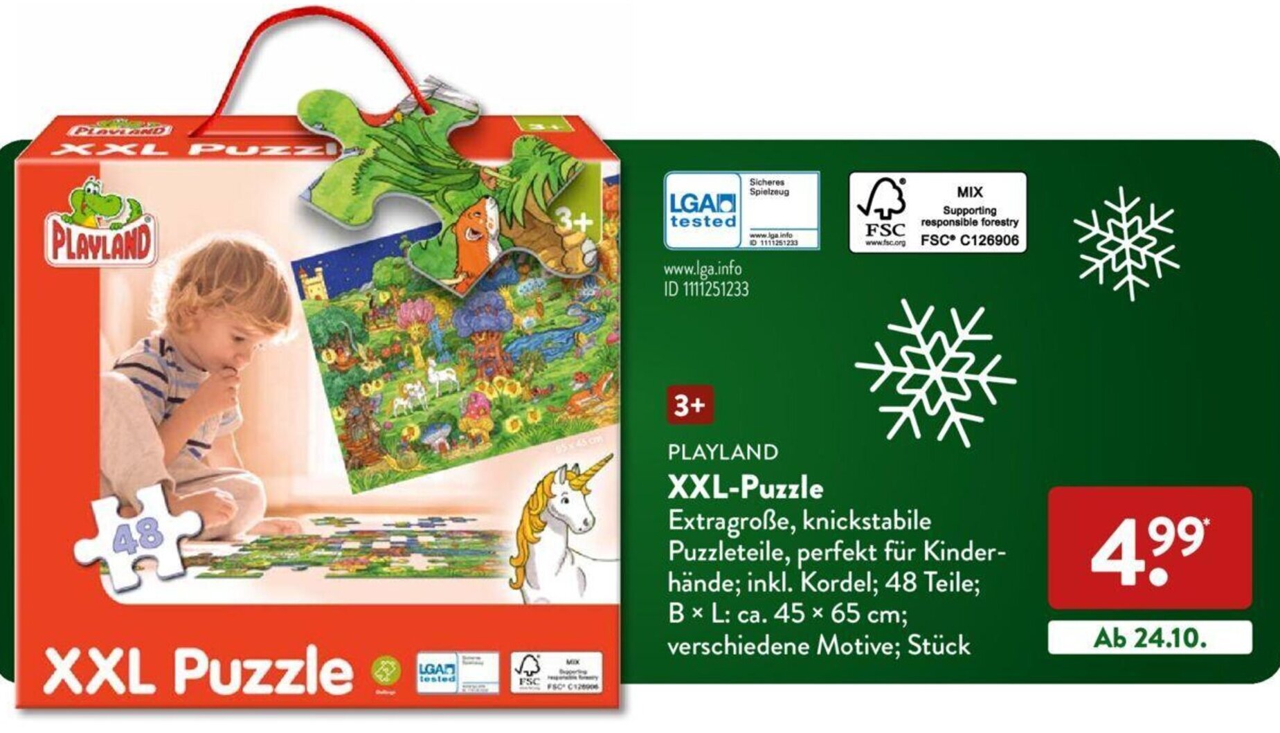 Playland XXL Puzzle Angebot bei Aldi Nord