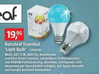 Bauhaus Nanoleaf Essential 'light Bulb' Angebot