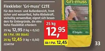 Bauhaus Flexkleber 'Gri-muss' C2TE 25kg Angebot