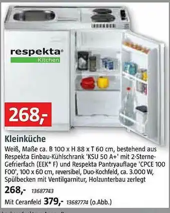 Bauhaus Respekta Kleinküche Angebot