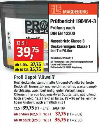 Bauhaus Profi Depot 'altweiß' Angebot