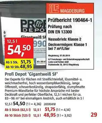 Bauhaus Profi Depot 'gigantweiß Sf' Angebot