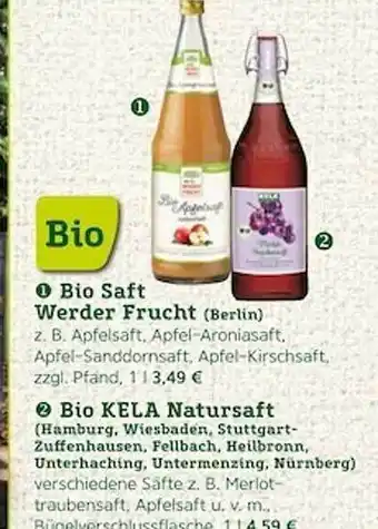 Pflanzen Kölle Bio saft werder frucht oder bio kela natursaft Angebot