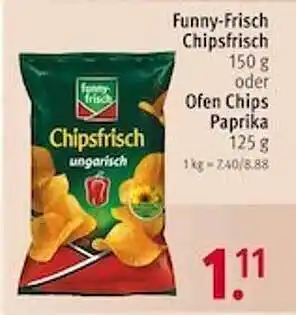 Rossmann Funny frisch chipsfrisch oder ofen chips paprika Angebot