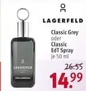 Rossmann Lagerfeld classic grey oder classic edt spray Angebot