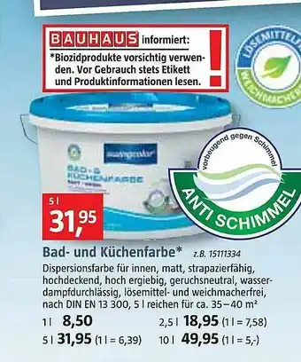 Bauhaus Bad Und Küchenfarbe Angebot