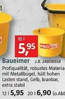 Bauhaus Baueimer Angebot