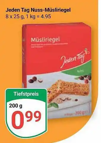 Globus Jeden tag nuss-müsliriegel Angebot