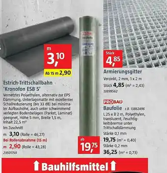 Bauhaus Estrih Trittschallbahn 'Kronofon Esb 5' Angebot