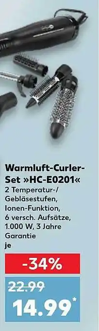 Kaufland Warmluft-curler-set „hc-e0201“ Angebot