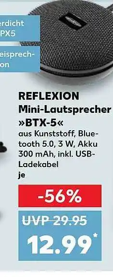 Kaufland Reflexion mini-lautsprecher „btx-5“ Angebot