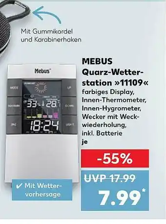 Kaufland Mebus quarz-wetterstation „11109“ Angebot