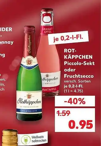 Kaufland Rot-käppchen piccolo-sekt oder fruchtsecco Angebot