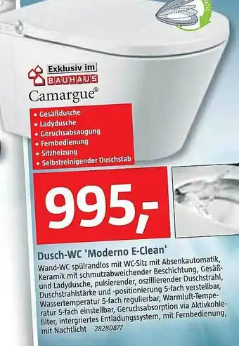 Bauhaus Dusch-wc 'Moderno E-clean' Angebot