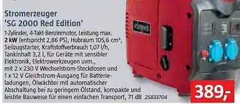 Bauhaus Stromerzeuger 'sg 2000 Red Edition' Angebot