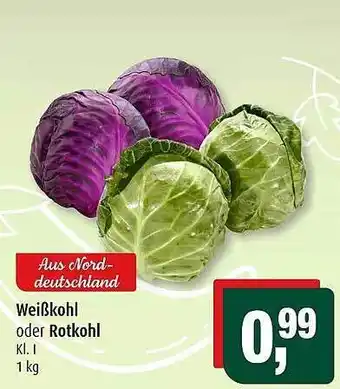 Markant Markt Weißkohl oder rotkohl Angebot