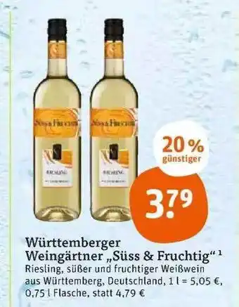 tegut Württemberger weingärtner „süss & fruchtig“ Angebot