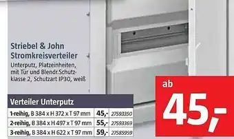 Bauhaus Striebel & John Stromkreisverteiler Angebot