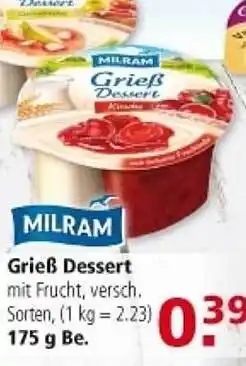 Multi Markt Milram grieß dessert Angebot