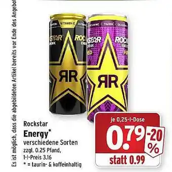 Wasgau Rockstar energy Angebot