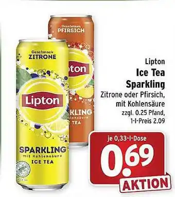 Wasgau Lipton ice tea sparkling Angebot