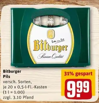 REWE City Bitburger Pils 20x0,5L Angebot