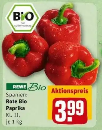 REWE City Rote Bio Paprika 1kg Angebot