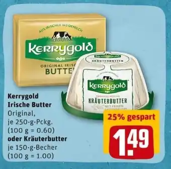 REWE City Kerrygold Irische Butter 250 g oder Kräuterbutter 150g Angebot