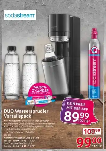 Selgros SODASTREAM DUO Wassersprudler Vorteilspack Angebot