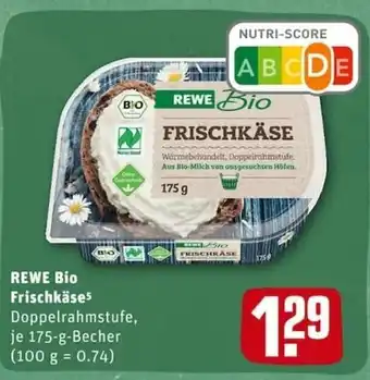 REWE City Rewe Bio Frischkäse 175g Becher Angebot