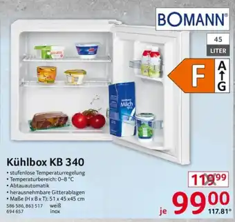 Selgros BOMANN Kuhlbox KB 340 Angebot