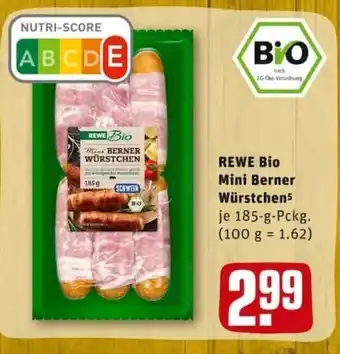 REWE City Rewe Bio Mini Berner Würstchen 185g Angebot