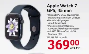 Selgros Apple Watch 7 GPS, 45mm Angebot