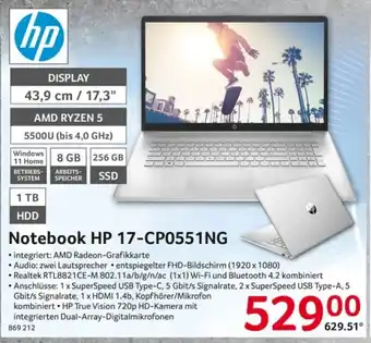 Selgros hp Notebook  I  17-CP0551NG Angebot