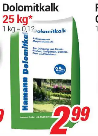 CENTERSHOP Dolomitkalk 25kg Angebot