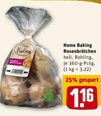 REWE City Home Baking Rosenbrötchen 360g Angebot