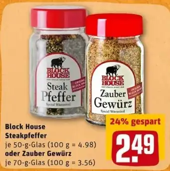 REWE City Block House Steakpfeffer 50g oder Zauber Gewürz 70g Angebot