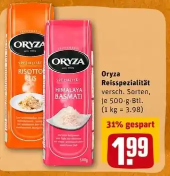 REWE City Oryza Reisspezialität 500g Beutel Angebot