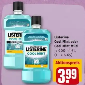 REWE City Listerine Cool Mint oder Cool Mint Mild 600ml Angebot