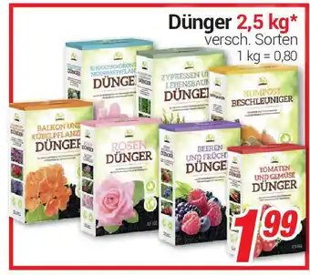 CENTERSHOP Dünger 2,5 kg Angebot