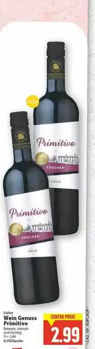 E-Center Italien wein genuss primitivo Angebot